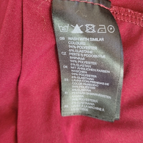 H&M burgundy scoop neck drape front sleeveless dress Y2K indie sleaze slinky L - Picture 9 of 9